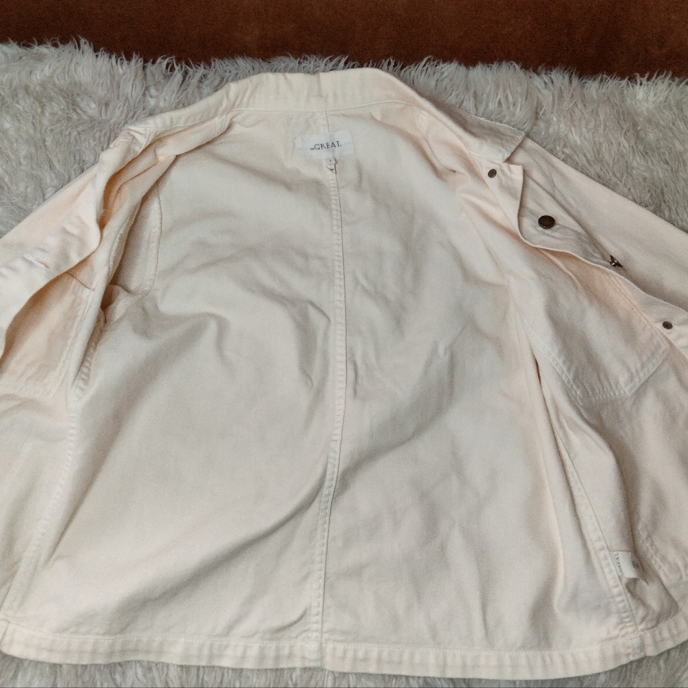 The GREAT. The Shrunken Barn Cream Jacket Size 2 - Picture 6 of 16